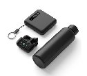 מארז מתנה טכנולוגי יוקרתי בקופסת קראפט הכולל מטען נייד 10,000mAh, אוזניות עם מסך מגע ובקבוק תרמי